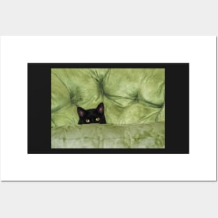 Green-Eyed Girl On Papason Chair Posters and Art